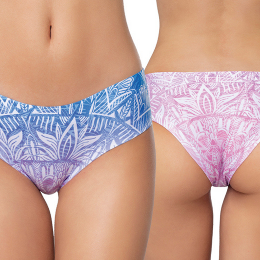 Memème Women’s Ultra-Comfortable MANDALA - Origin - Panties | Original Prints, Unique Designs | Breathable Cotton Crotch, Stretchy Fit, Soft Flat Seams, No Elastic Bands | Two Styles: Slip/Brief and Thong | Everyday Use